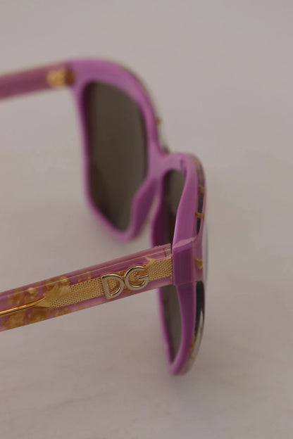 Dolce &amp; Gabbana DG4251 Sonnenbrille mit rechteckigem Vollrandgestell in Roségold