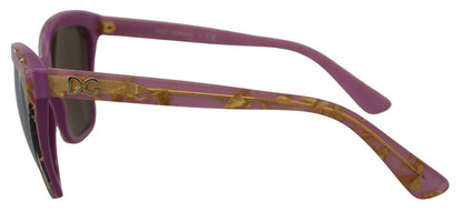 Dolce &amp; Gabbana DG4251 Sonnenbrille mit rechteckigem Vollrandgestell in Roségold