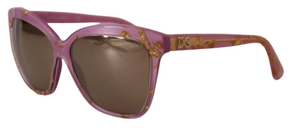 Dolce &amp; Gabbana DG4251 Sonnenbrille mit rechteckigem Vollrandgestell in Roségold