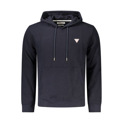 Guess Jeans Blue Organic Cotton Men Sweater Hoodie