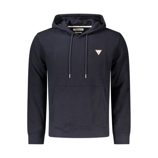 Guess Jeans Blue Organic Cotton Men Sweater Hoodie