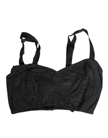 Dolce &amp; Gabbana – Bustier-BH aus Stretch-Nylon in Schwarz