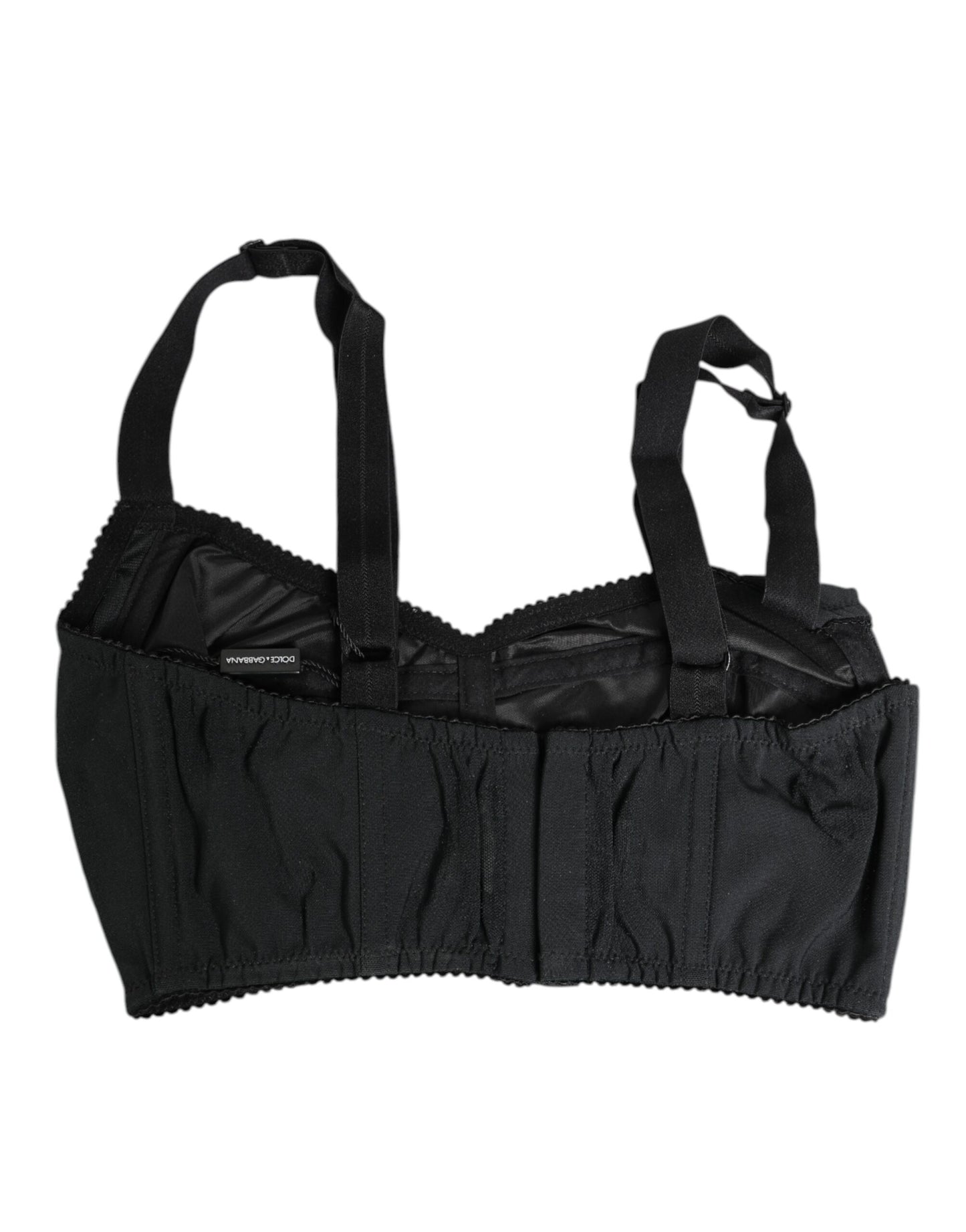 Dolce &amp; Gabbana – Bustier-BH aus Stretch-Nylon in Schwarz