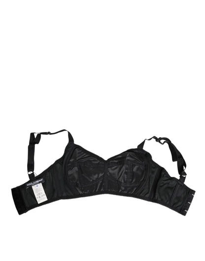 Dolce &amp; Gabbana – Bustier-BH aus Stretch-Nylon in Schwarz