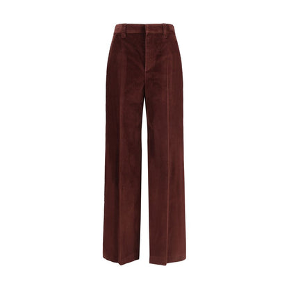 Brunello Cucinelli Bordeaux Baumwoll-Freizeithose
