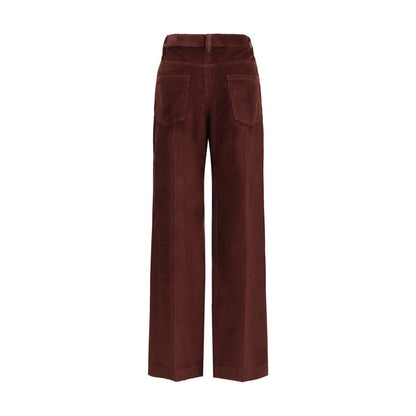 Brunello Cucinelli Bordeaux Baumwoll-Freizeithose