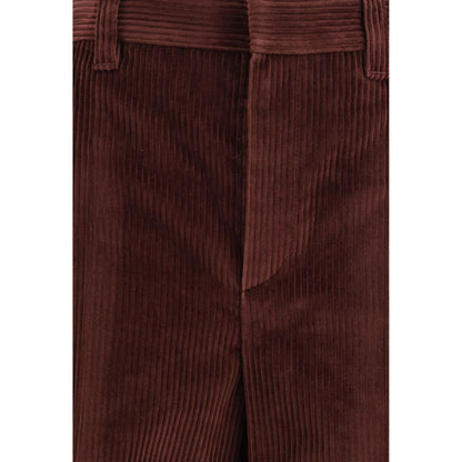 Brunello Cucinelli Bordeaux Baumwoll-Freizeithose