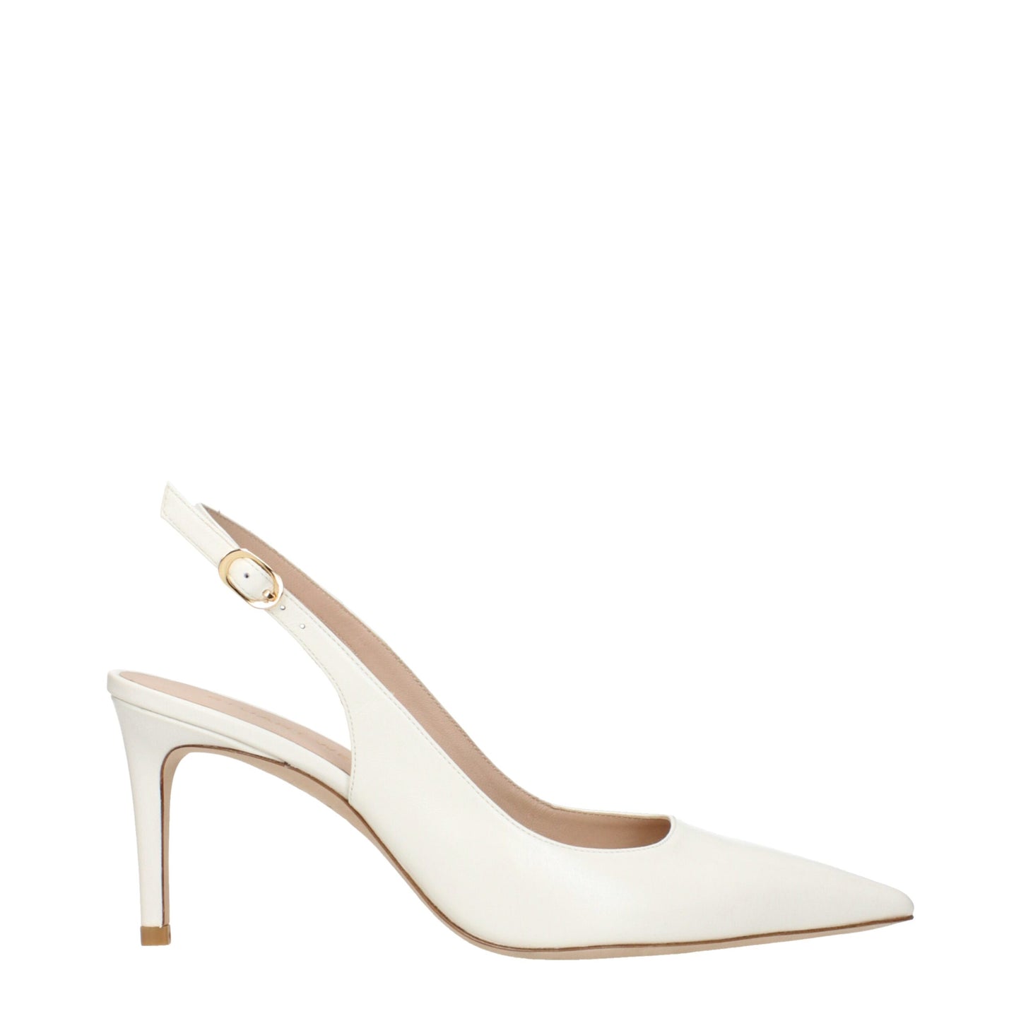 Stuart Weitzman – Beige Pumps aus Leder mit hohem Absatz