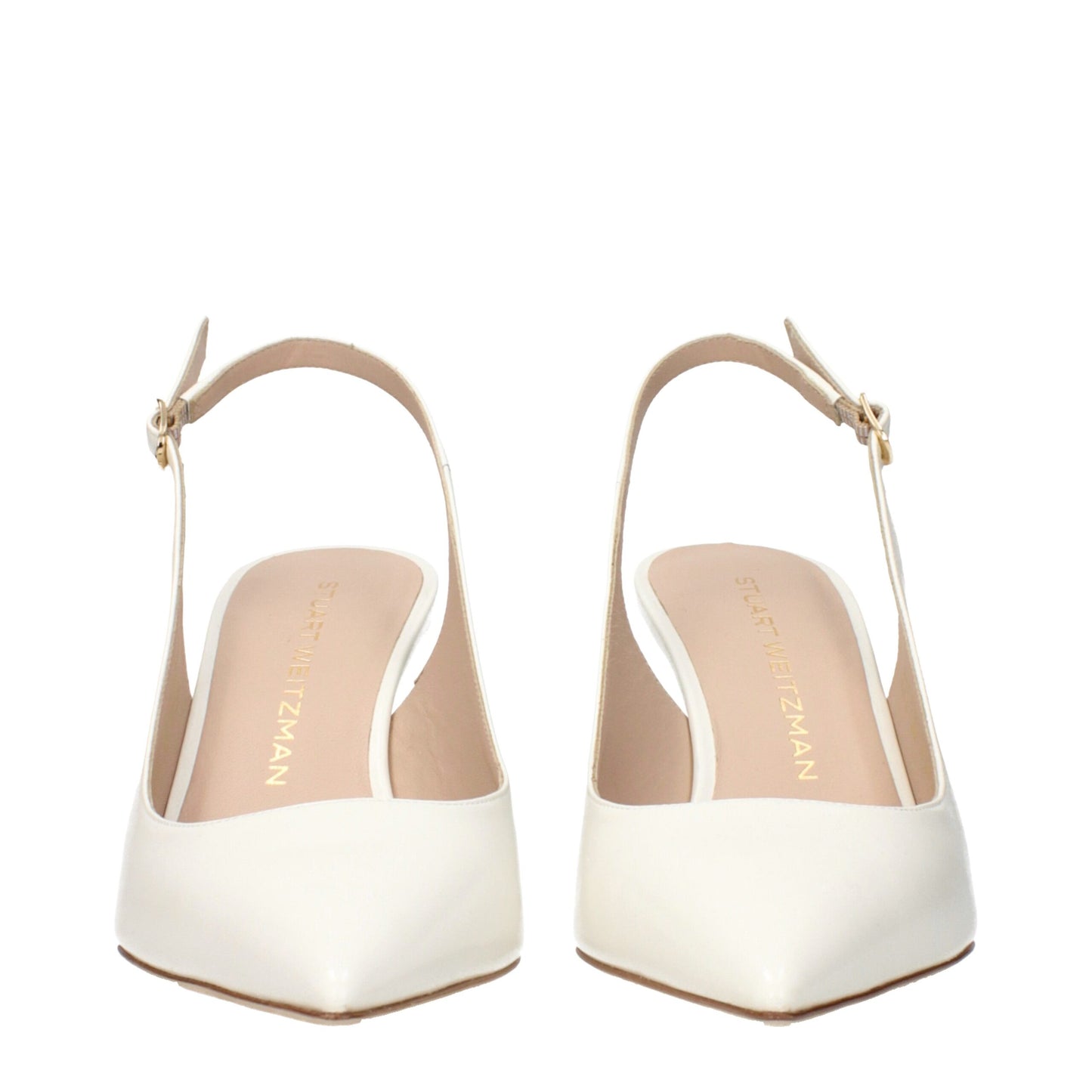 Stuart Weitzman – Beige Pumps aus Leder mit hohem Absatz