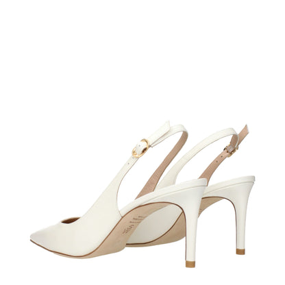 Stuart Weitzman – Beige Pumps aus Leder mit hohem Absatz