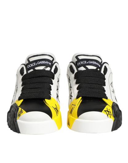 Dolce &amp; Gabbana Portofino Sneakers mit mehrfarbigem Schriftzug