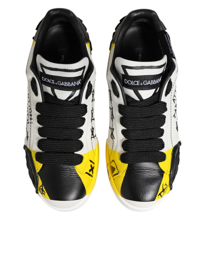 Dolce &amp; Gabbana Portofino Sneakers mit mehrfarbigem Schriftzug