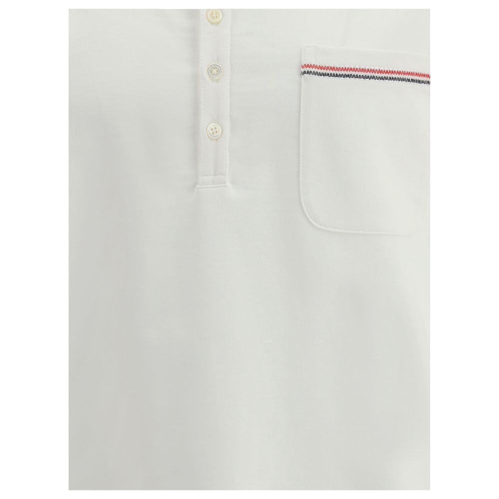 Thom Browne Weißes Baumwoll-Poloshirt