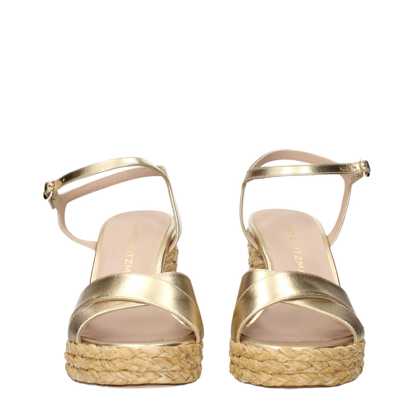 Stuart Weitzman – Goldene Leder-Plateaus