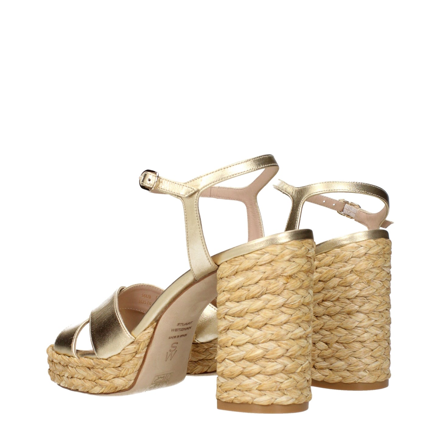Stuart Weitzman – Goldene Leder-Plateaus