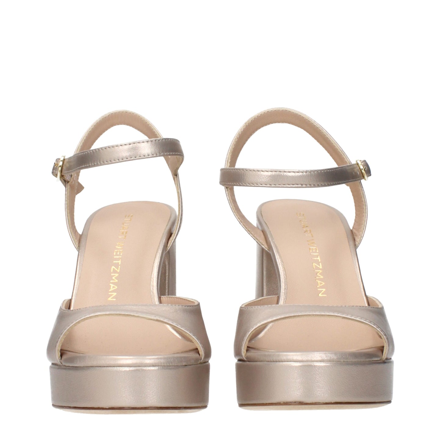 Stuart Weitzman Beige Lederplattformen