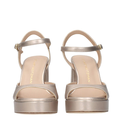 Stuart Weitzman Beige Lederplattformen