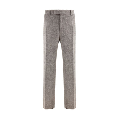 Ferragamo Graue Fleece-Woll-Freizeithose
