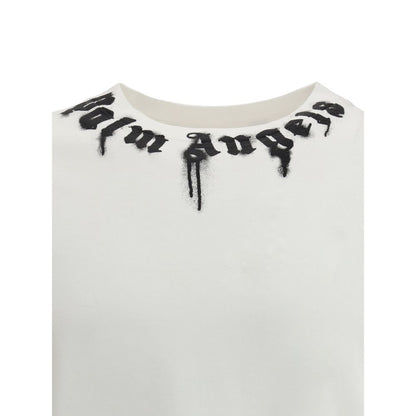 Palm Angels White Cotton T-Shirt