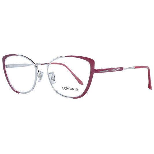 Longines Burgunderfarbene Brille aus Metall und Kunststoff (Gestell)