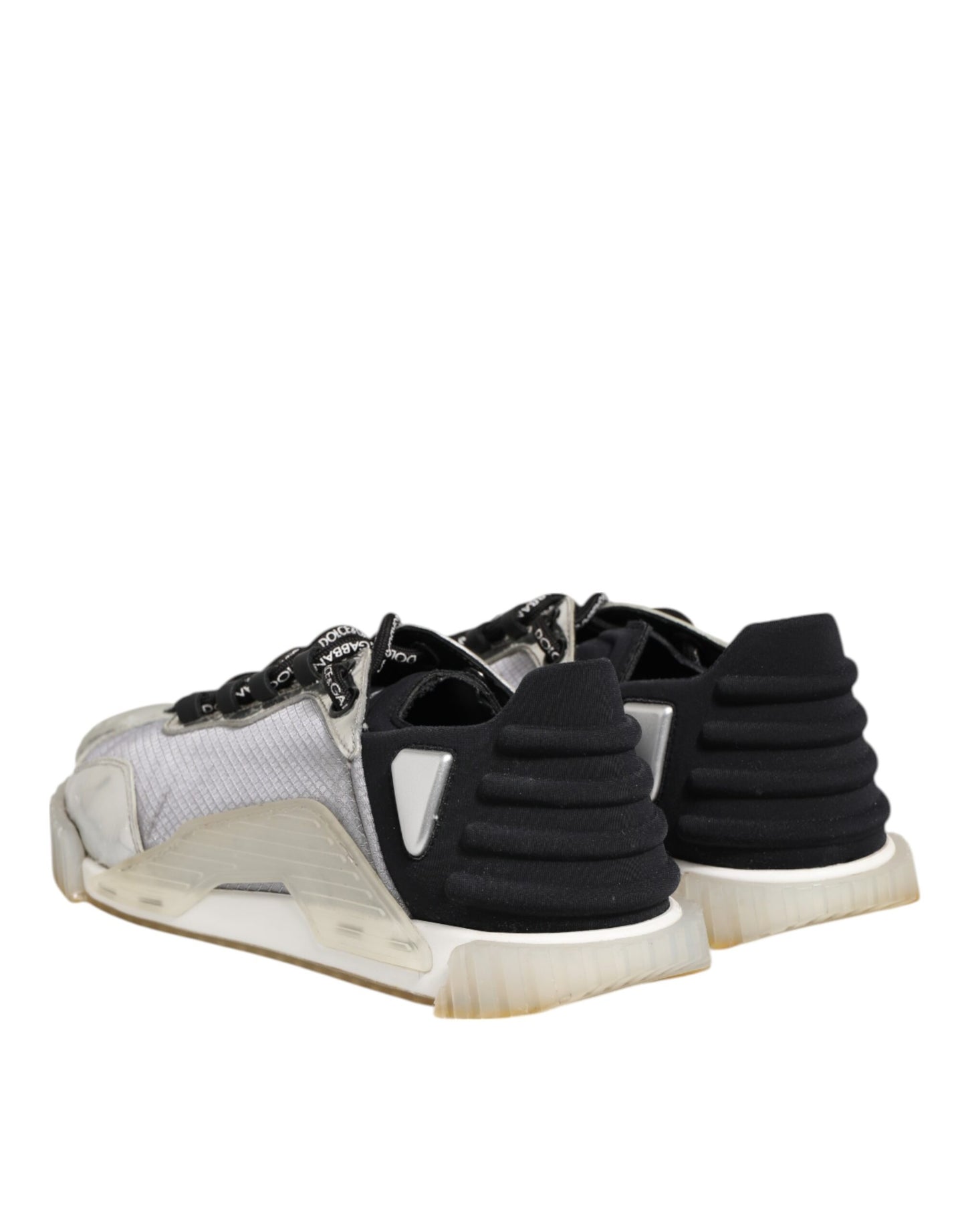 Dolce &amp; Gabbana Multicolor Silber Logo Low Top NS1 Sneakers Schuhe