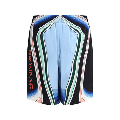 Casablanca Multicolor Silk Bermuda Shorts