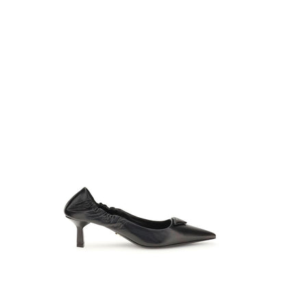 Prada Leder-Logo-Pumps