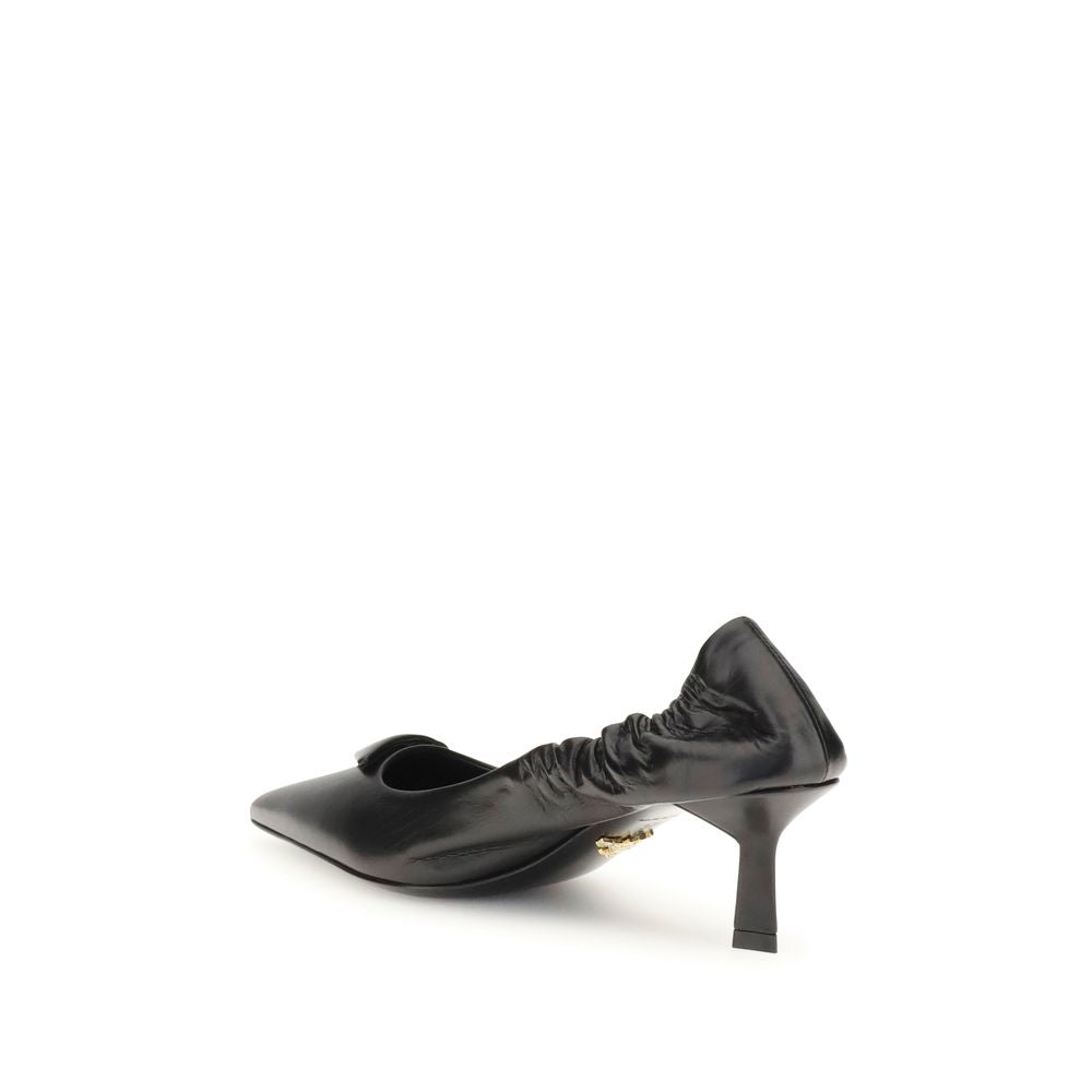 Prada Leder-Logo-Pumps