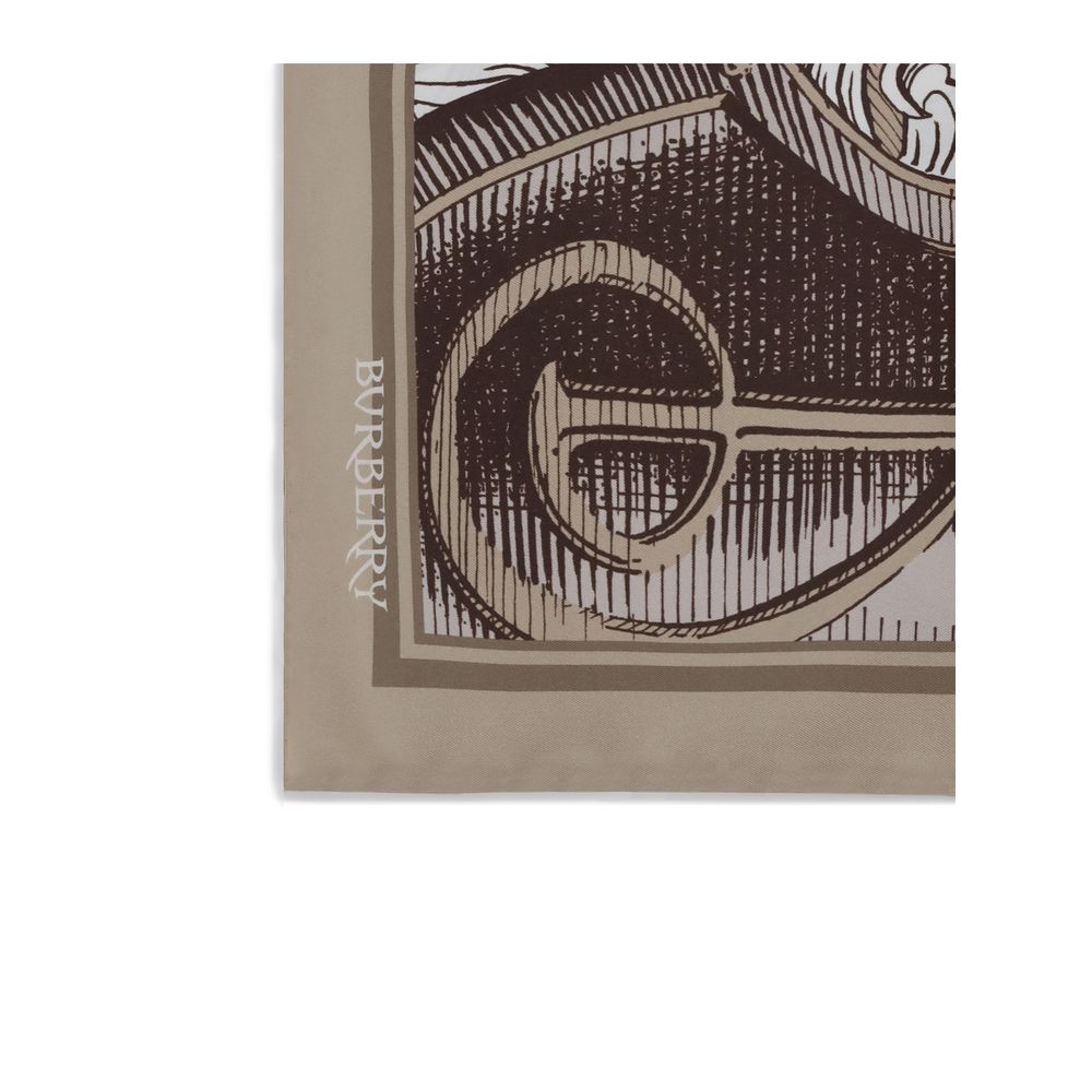 Burberry Seidenschal mit Knight-Gravur-Print