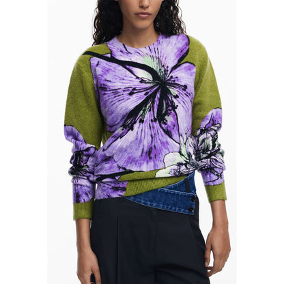 Desigual Purple Elastane Women Sweater