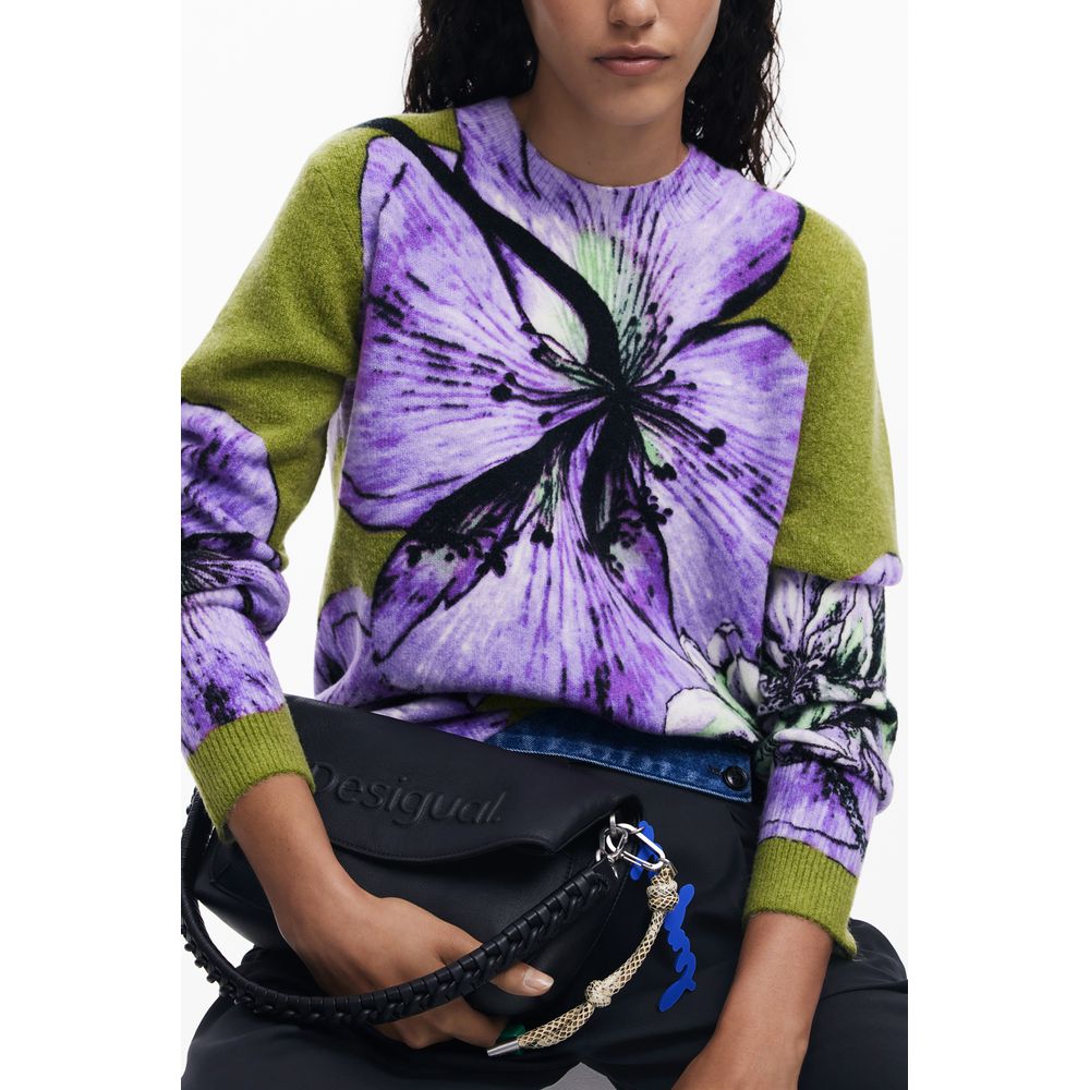 Desigual Purple Elastane Women Sweater