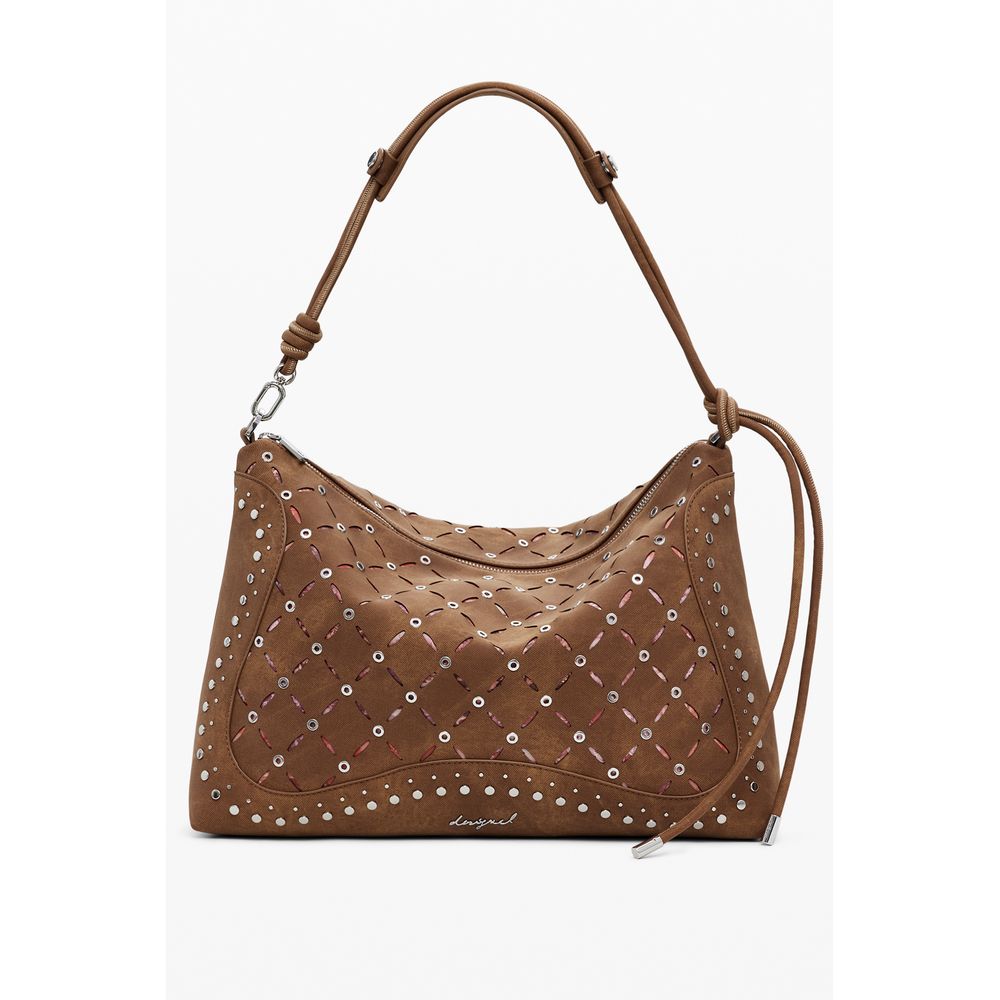 Desigual Braune Polyethylen-Damenhandtasche