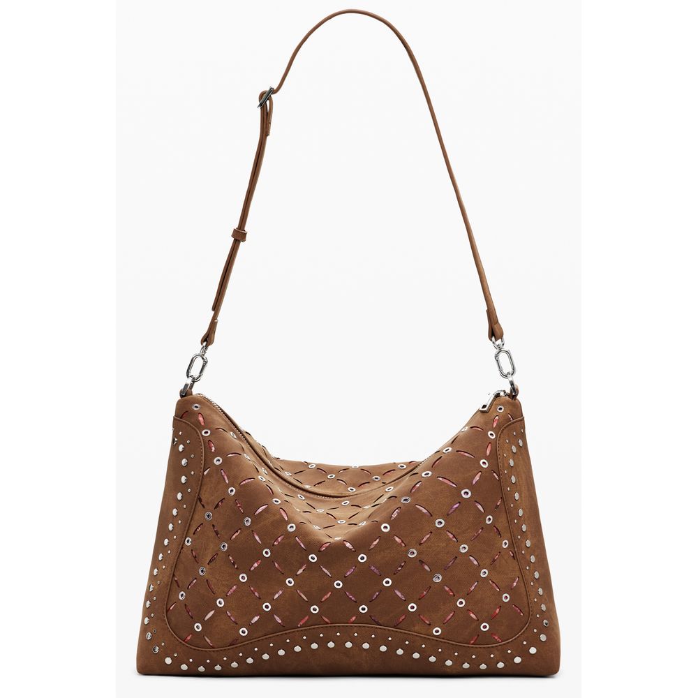 Desigual Braune Polyethylen-Damenhandtasche