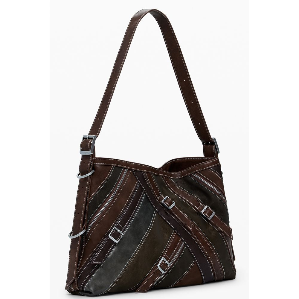Desigual Braune Polyethylen-Damenhandtasche