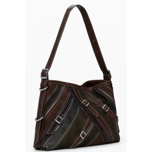Desigual Braune Polyethylen-Damenhandtasche