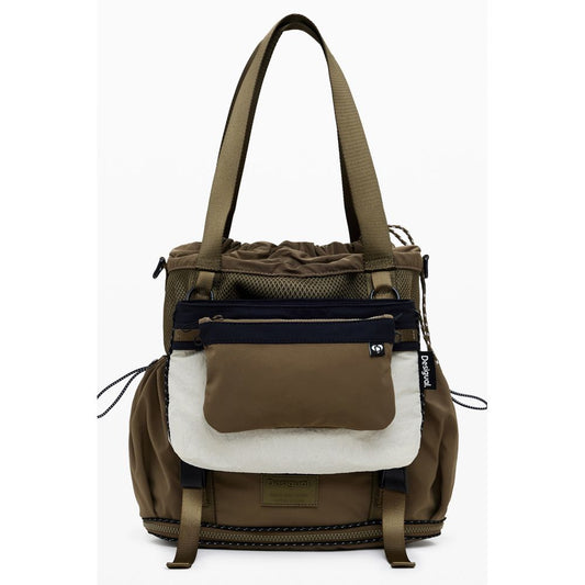 Desigual Grüne wandelbare Handtasche aus Polyester für Damen