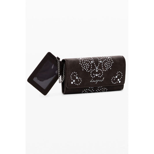 Desigual Braune Polyethylen-Damenbrieftasche