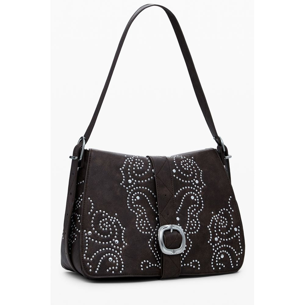 Desigual Braune Polyethylen-Damenhandtasche