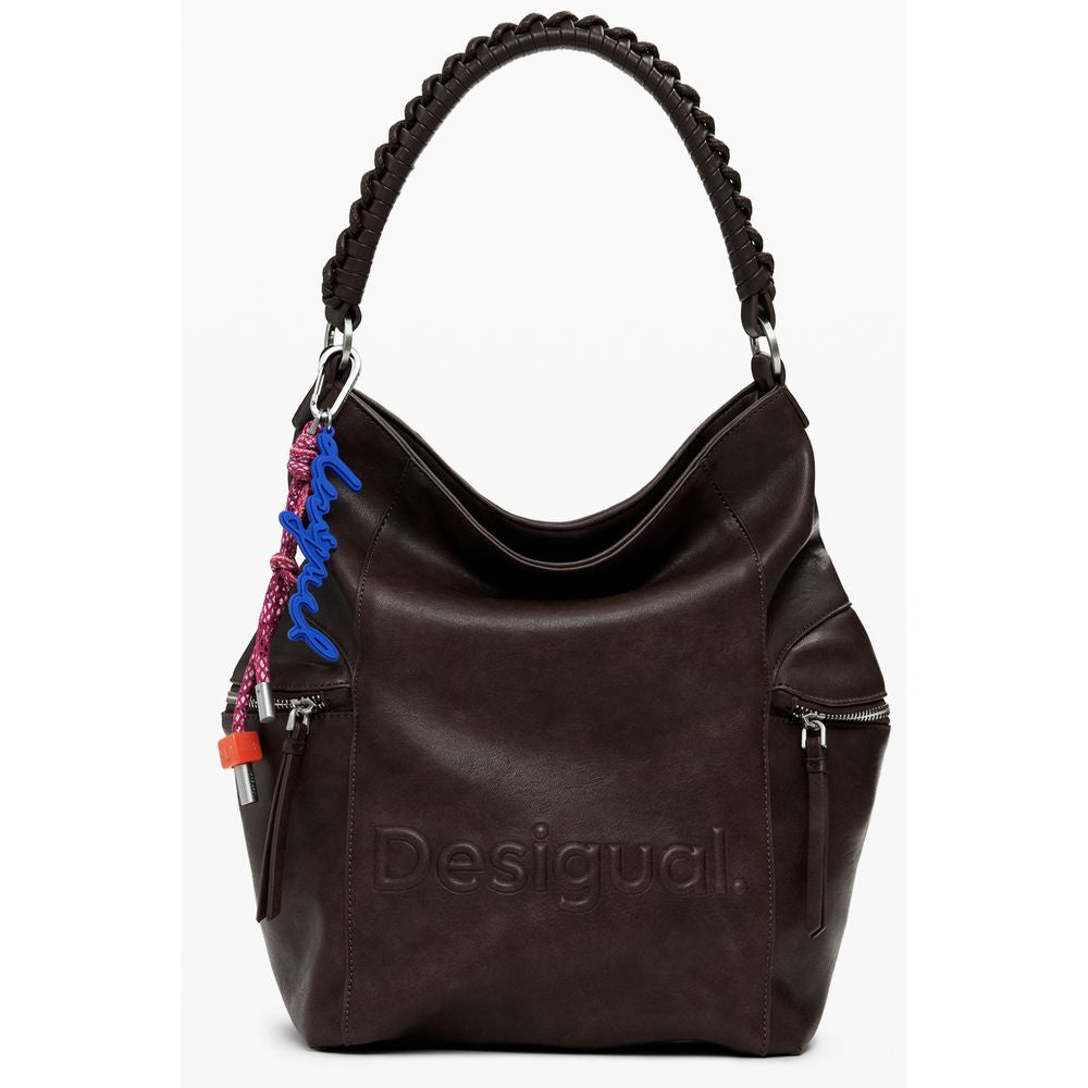 Desigual Brauner Polyethylen-Rucksack für Damen