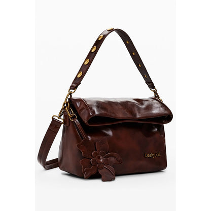 Desigual Braune Polyethylen-Damenhandtasche