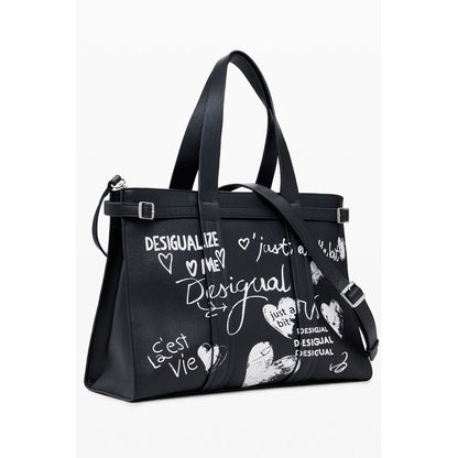 Desigual Schwarze Polyethylen-Damenhandtasche