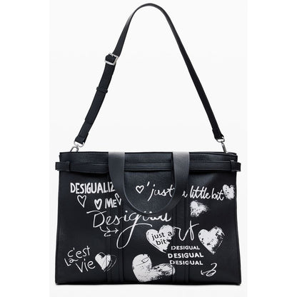 Desigual Schwarze Polyethylen-Damenhandtasche