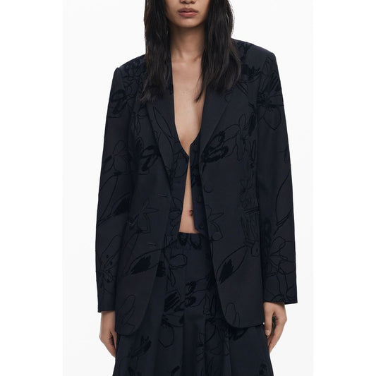 Desigual Schwarze Polyester-Damenjacke