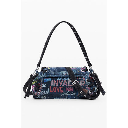 Desigual Blaue Baumwoll-Damenhandtasche