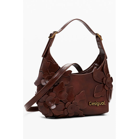 Desigual Braune Polyethylen-Damenhandtasche