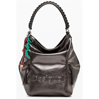 Desigual Bronze Polyethylen Damen Rucksack