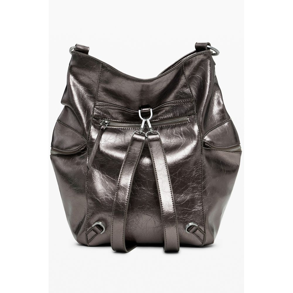 Desigual Bronze Polyethylen Damen Rucksack