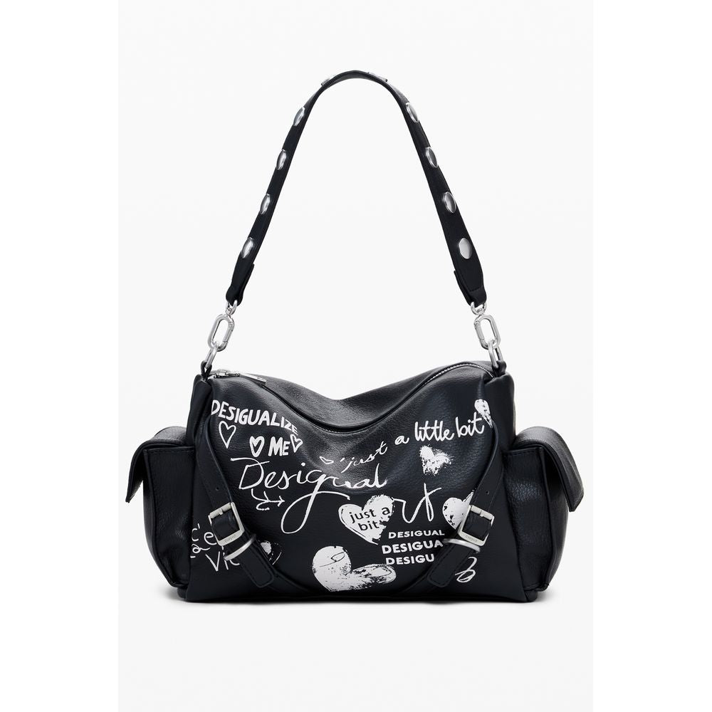 Desigual Schwarze Polyethylen-Damenhandtasche
