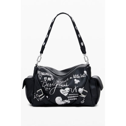 Desigual Schwarze Polyethylen-Damenhandtasche