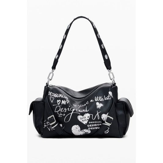 Desigual Schwarze Polyethylen-Damenhandtasche